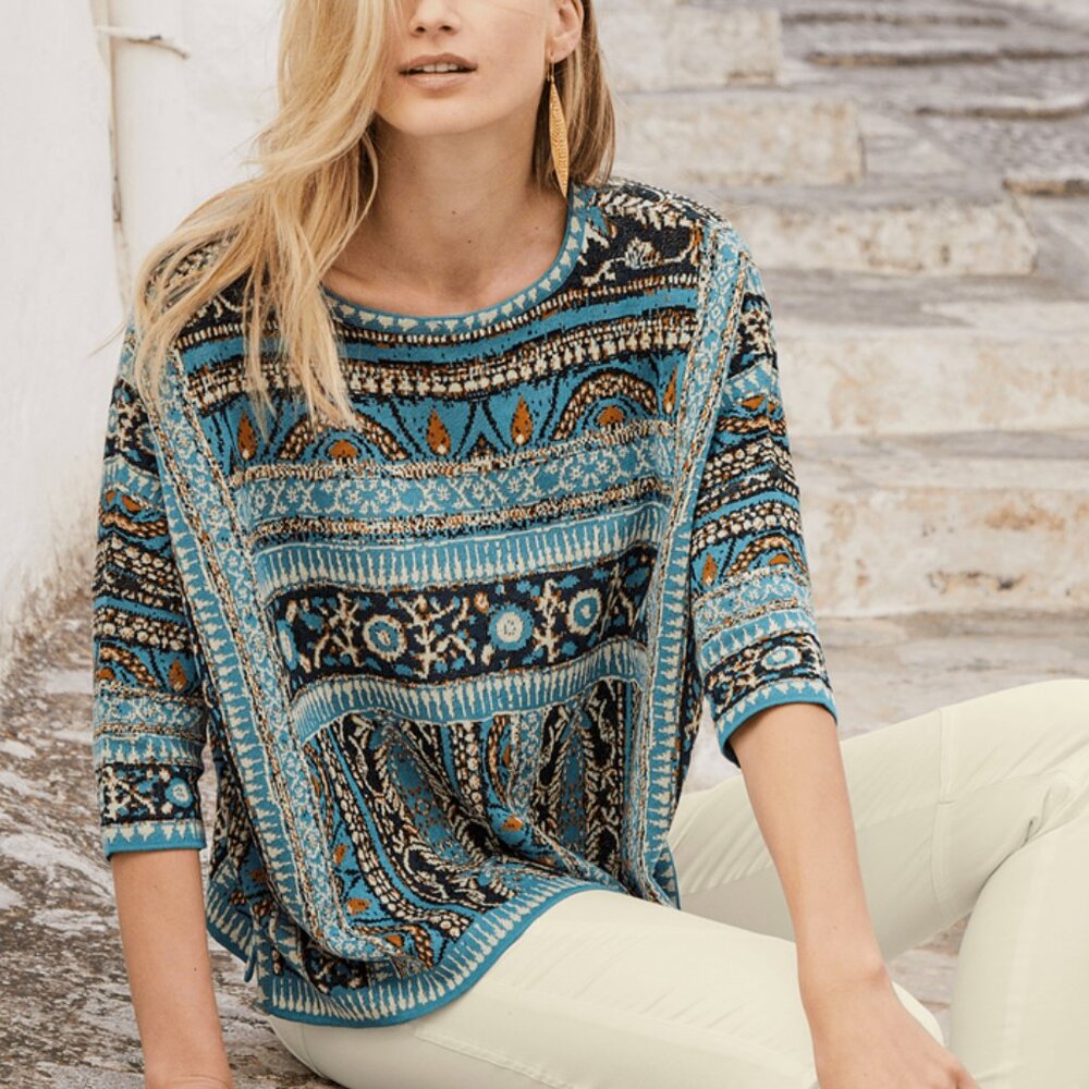 Peruvian Connection Assam Pullover, New, Pima Cotton, XS/S (fits up to medium)